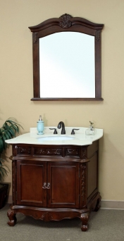 Unique Bathroom Vanities on 35 Inch Single Sink Bathroom Vanity In Medium Walnut Uvbh202016as35