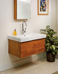 Wall Mounted Bathroom Vanity on 35 Inches   31 5 Inch Wall Mount Modern Single Sink Bathroom Vanity
