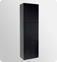 Bathroom Linen Cabinets on Black Bathroom Linen Cabinet With Storage Uvfst8090bw