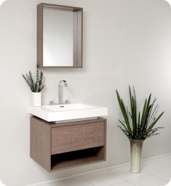 Bathroom Medicine Cabinets  Lights on Gray Oak Modern Bathroom Vanity With Medicine Cabinet Uvfvn8070go26