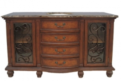 Bathroom Vanity on 60 Inch Single Sink Bathroom Vanity With Dark Emperador Marble