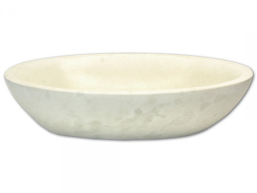 Oval Vessel Sink in White Limestone UVEBS010LMP