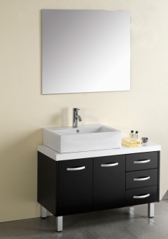 Unique Bathroom Mirrors on Inch Modern Single Sink Bathroom Vanity Black With Mirror Uvvu306940