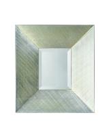 Narrow Depth Bathroom Vanity on Dunne Rectangular Bright Silver Leaf With Cross Hatched Effect