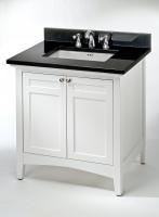 Narrow Depth Bathroom Vanity on 36 5 Inch Transitional Single Sink Bathroom Vanity In White With Black