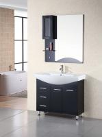 Bathroom Vanity Cabinets Tops on 40 Inch Modern Single Sink Bathroom Vanity Black With Mirror