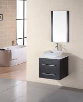 Bathroom Vanity on 24 Inch Modern Single Sink Bathroom Vanity With Tempered Glass Counter
