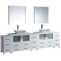 Torino 108 Inch White Modern Double Sink Bathroom Vanity Torino 108 Inch White Modern Double Sink Bathroom Vanity