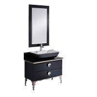 35 5 Inch Single Sink Bathroom Vanity With Black Tempered Glass Top 35 5 Inch Single Sink Bathroom Vanity With Black Tempered Glass Top