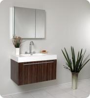 Narrow Depth Bathroom Vanity on 35 5 Inch Walnut Modern Bathroom Vanity With Medicine Cabinet