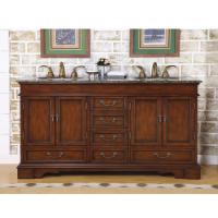 Bathroom Vanity Sink on 60 Inch Double Sink Bathroom Vanity With Travertine Counter Top