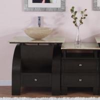 Narrow Bathroom Vanity on 48 Inch Single Vessel Sink Bathroom Vanity With Antique Brown Finish