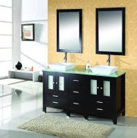 Narrow Depth Bathroom Vanity on 60 Inch Double Sink Bathroom Vanity With Frosted Glass Top And Sink
