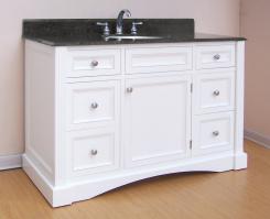 Single Sink Bathroom Vanity on 48 Inch Single Sink Bathroom Vanity With White Finish And Counter Top