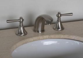 Narrow Bathroom Vanity on Brushed Nickel Three Hole Bathroom Vanity Faucet
