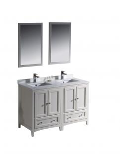 Clearance 48 Inch Double Sink Bathroom Vanity in Antique ...