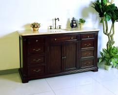 Bathroom Vanity on 60 Inch Single Sink Bath Vanity In Dark Cherry Brown Uvlfw54281160