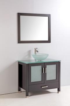 Bathroom Vanity on 36 Inch Single Sink Bathroom Vanity With Glass Top Uvlfwa3336eg36