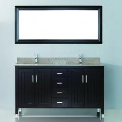 Double Sink Bathroom Vanity on 60 Inch Double Sink Bathroom Vanity With Choice Of Top In Chai