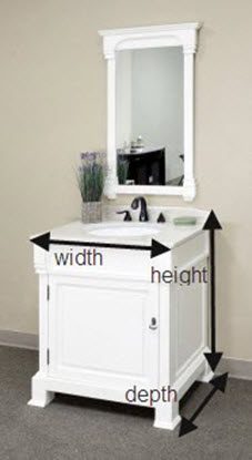 Space For A New Bathroom Vanity, How To Measure For New Vanity Top