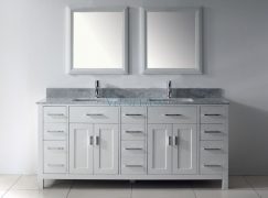 White Double Vanities and Ideas For The White Bathroom
