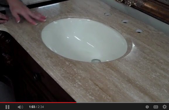 Honed Travertine Bathroom Vanity Countertops