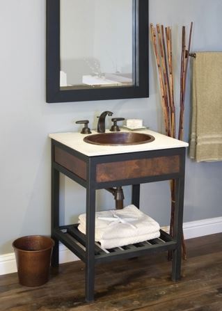 Bathroom Trends Vanities With Open Storage Copper Open Shelf Vanity