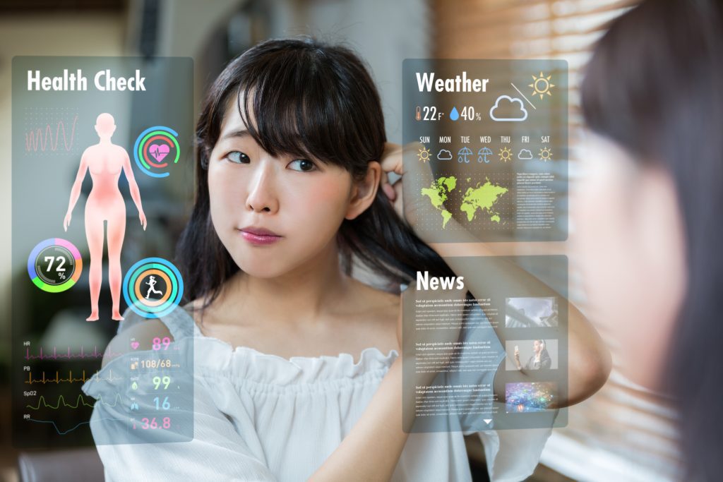 smart mirror with digital display