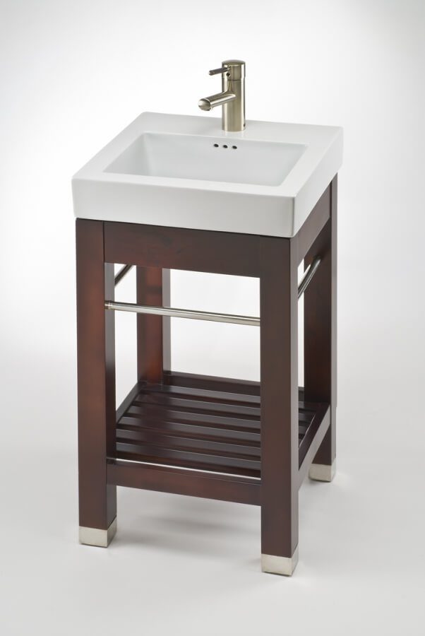 17 9 Inch Modern Console Small Bath Vanity With Sink - What Is The Depth Of A Bathroom Vanity