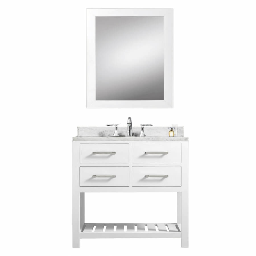 30 Inch Single Sink Bathroom Vanity in Pure White