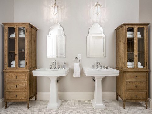 Pedestal Sink Storage Ideas and Inspiration