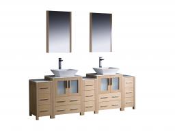 vanity with vessel sink round 84 inch double vessel sink bathroom vanity in light oak with side cabients unique vanities on sale free shipping vanity with vessel sink round 84 inch double vessel sink bathroom vanity in light oak with side cabients unique vanities on sale free shipping