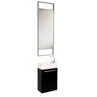 Small Powder Bathroom Vanities 12 To 30 Inches With Free Shipping 15 5 Inch Small Black Modern Bathroom Vanity With Tall Mirror