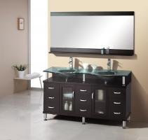 Bathroom Vanities 61 To 72 Inches Wide With Free Shipping 61 Inch Double Sink Bathroom Vanity In Espresso With Gl Top And