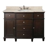 Bathroom Vanities 49 To 60 Inches Wide With Free Shipping 49 Inch Single Bathroom Vanity In Walnut With A Choice Of Top