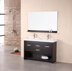 48 Inch Modern Double Sink Bathroom Vanity in Espresso