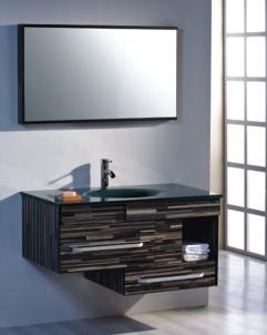 39.5 Inch Modern Floating Bathroom Vanity Set with Mirror 